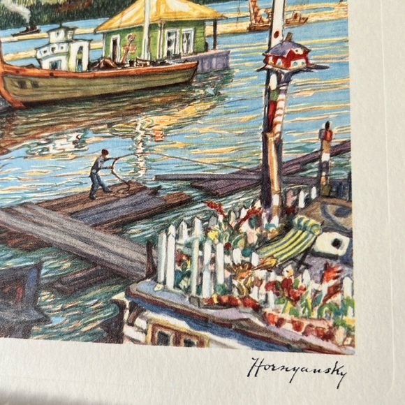 Nicholas Hornyansky Print - Houseboats on the Cabano - Picture 6 of 8
